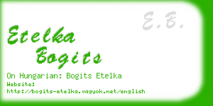 etelka bogits business card